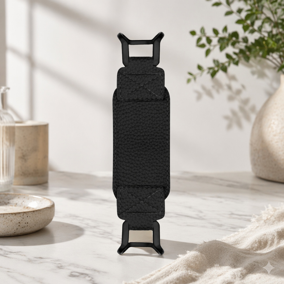 Secure e-reader stand with sturdy buckle
