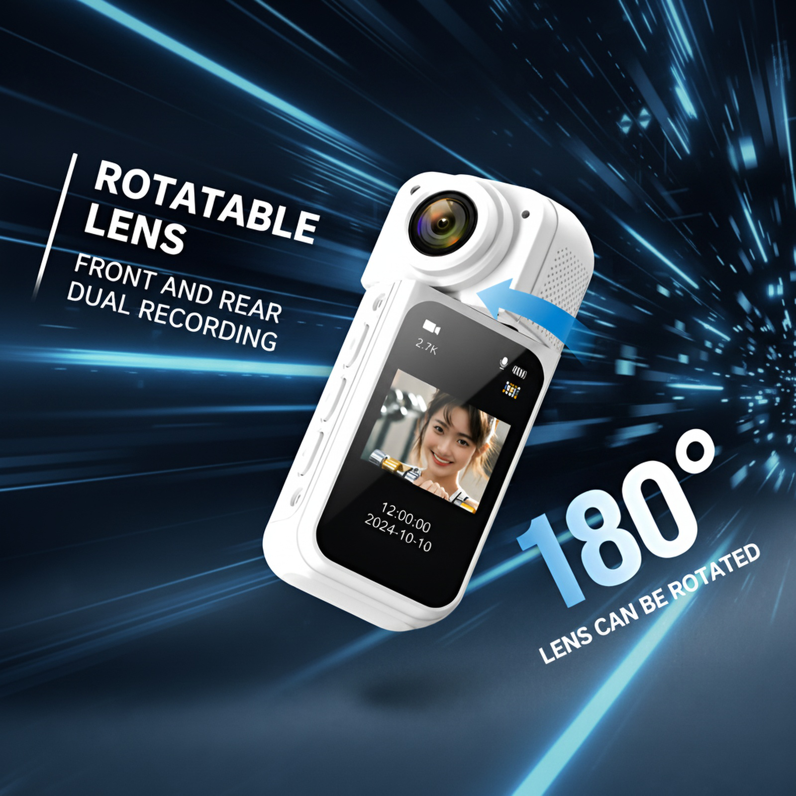 Adjustable Angle Mini Chest Camera for Outdoor Cycling