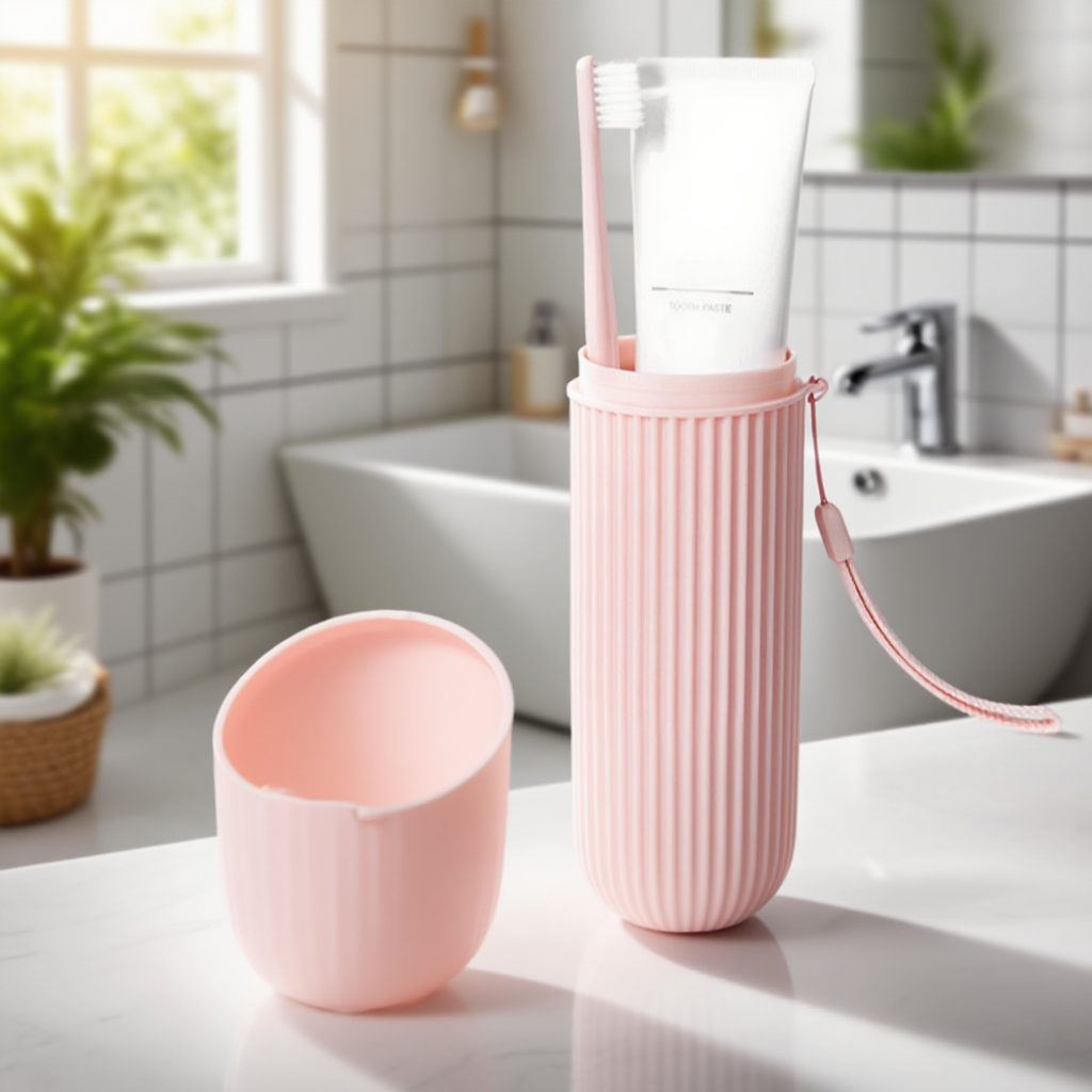 플라스틱 칫솔 케이스 휴대용 칫솔 컵 양치질 양치 컵 세트 큰 칫솔통 칫솔 수납 케이스