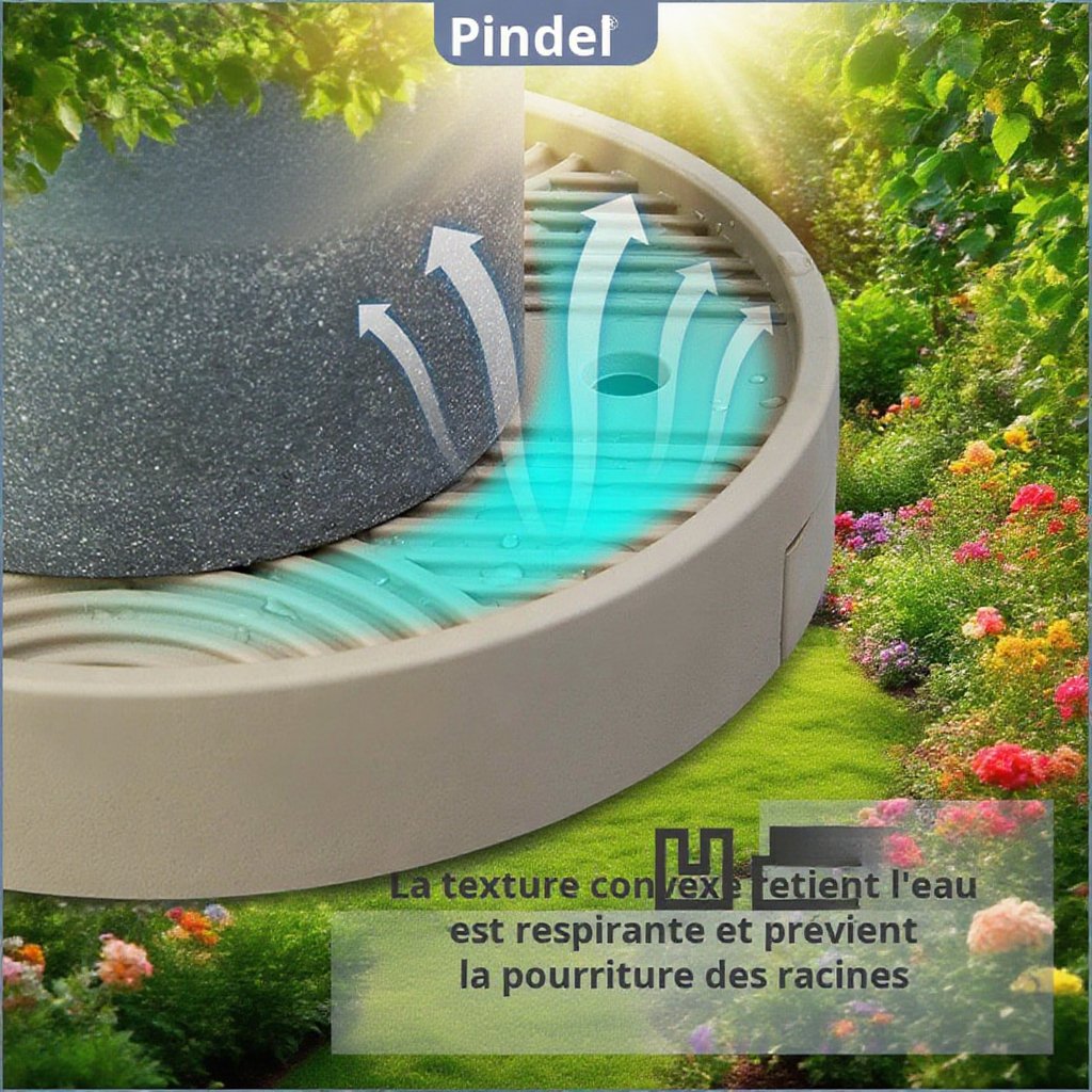 Plateau de pot de fleurs dissimulé et mobile 