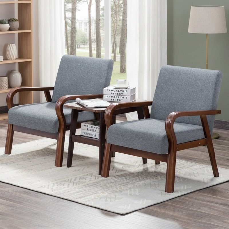 Petit canapé fauteuil style simple, canapé double pour salon de location