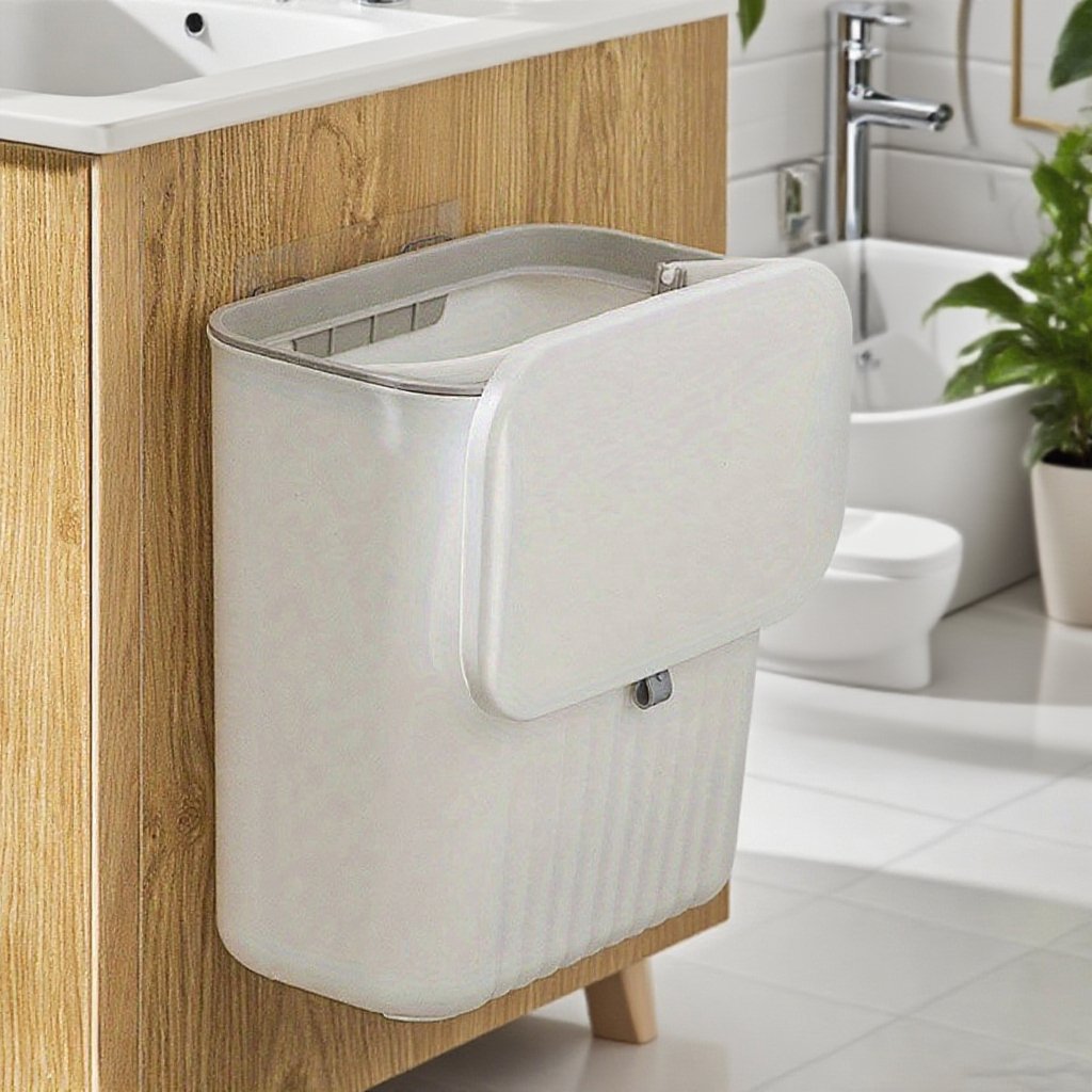 뚜껑이 있는 가정용 벽면 수납통