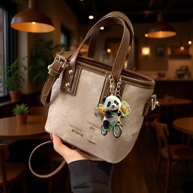 판다 자동차 미러 장식 키홀더 액세서리