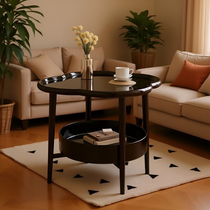 크림풍 소형 티 테이블