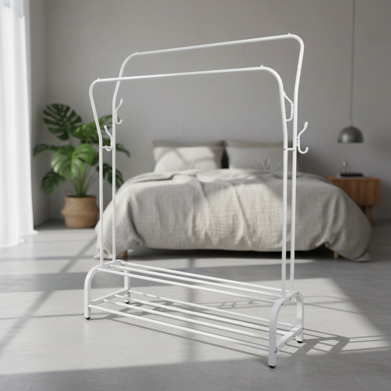 Rack with multiple clothes drying simultaneously