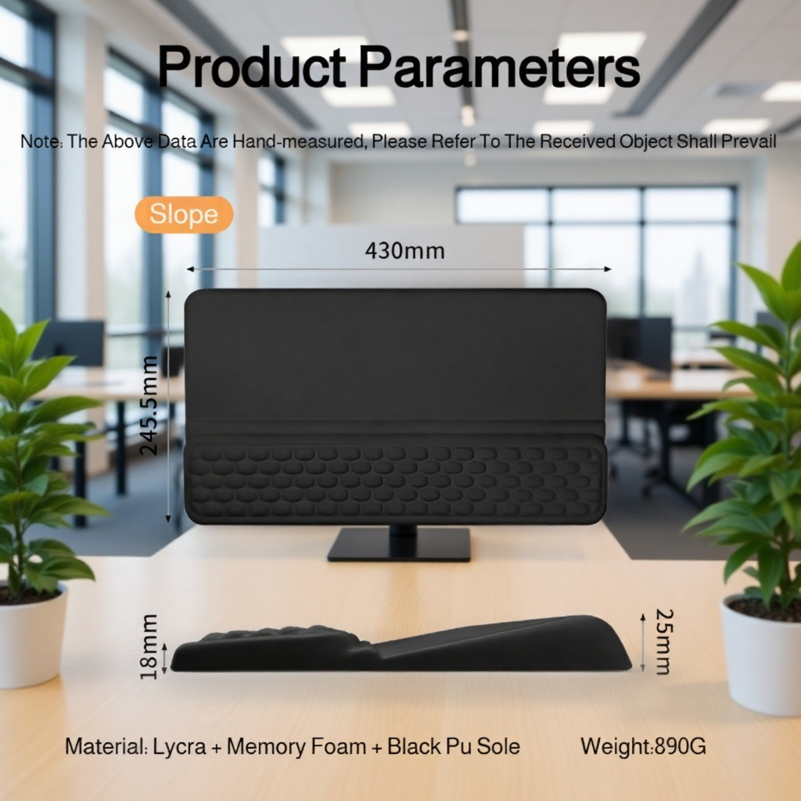 Keyboard rest, slow rebound memory foam mechanical keyboard wrist rest, keyboard hand rest, mouse wr