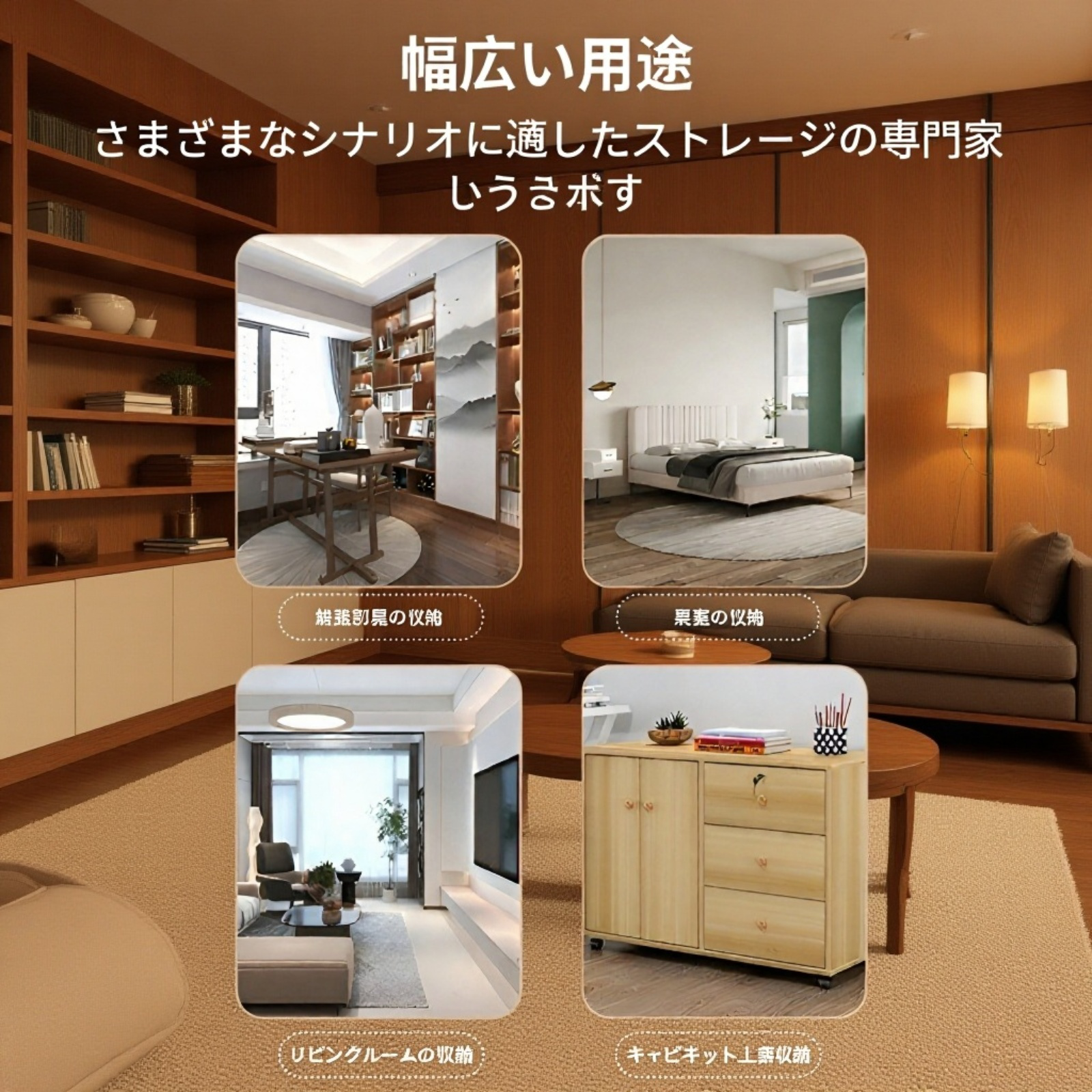 ロールペーパー収納バスケットのトイレ設置イメージ