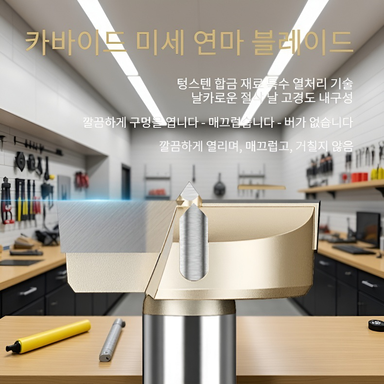 육각 손잡이 양날 목공 합금 홀더 삼치 홈 트임