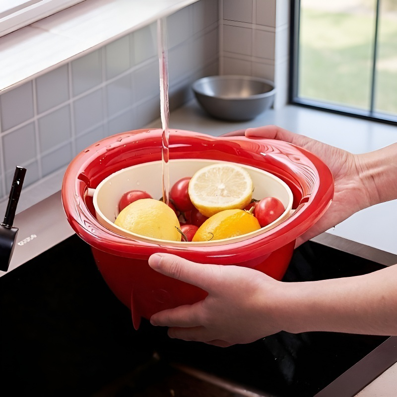 Cesta de drenaje con forma de fruta linda