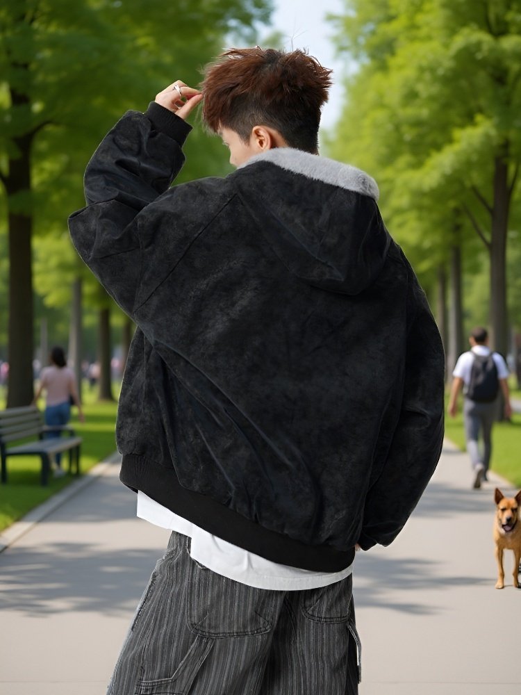 裏起毛PUレザーパーカーの防寒性能紹介
