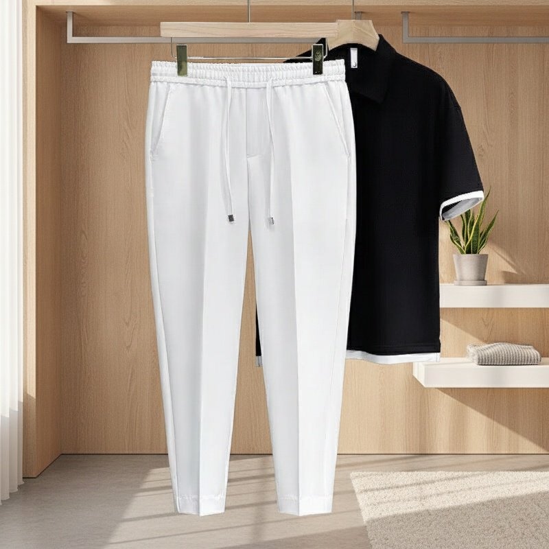남성 정장 바지 구김 방지 세련된 캐주얼 9부 팬츠