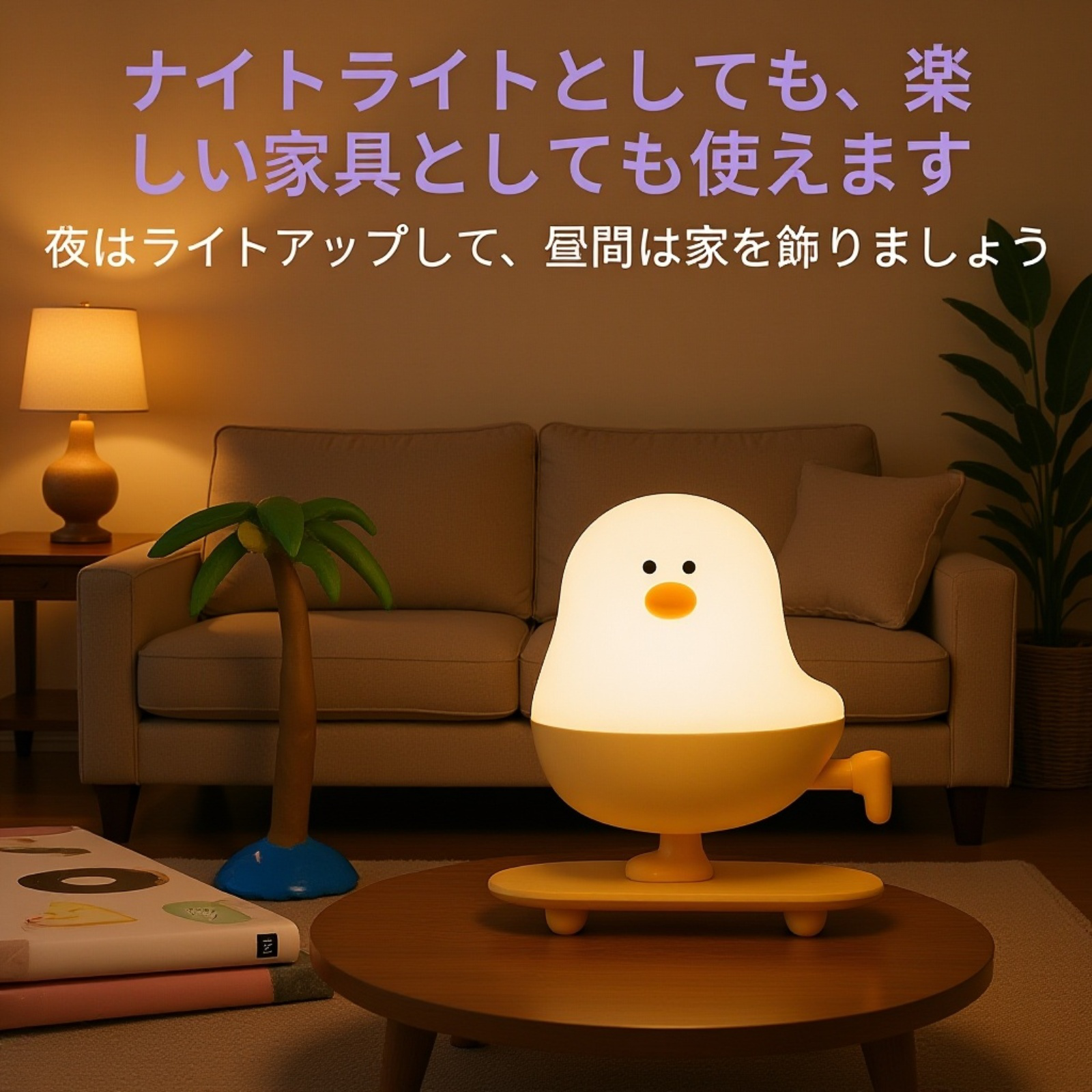  小さな鶏の創造的な夜のライト