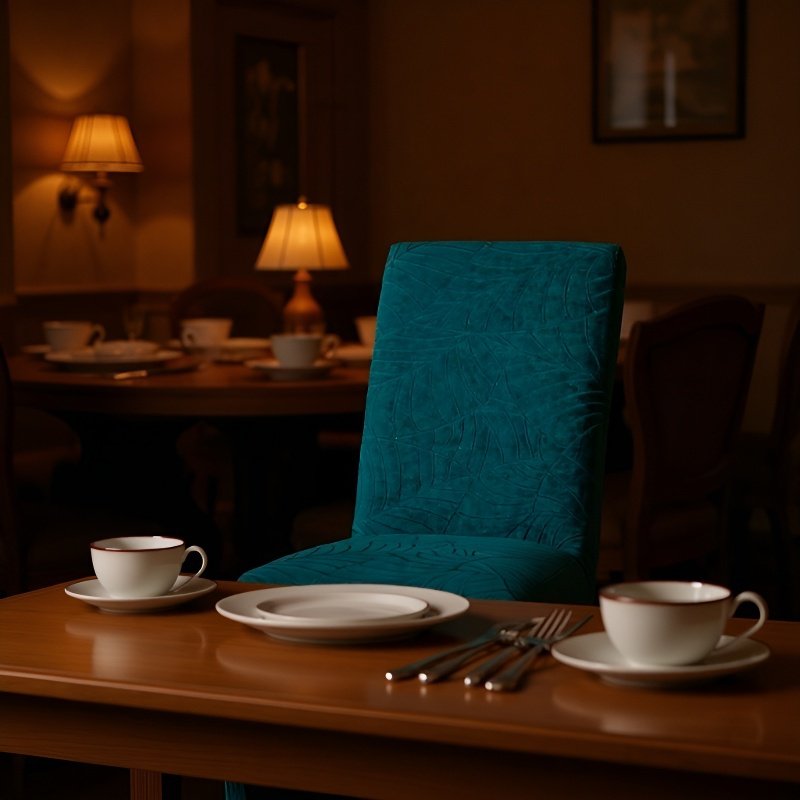 Large leaves Office chair cover Stool Protector Stretch Onepiece Jacquard Waterproof and durable Sof