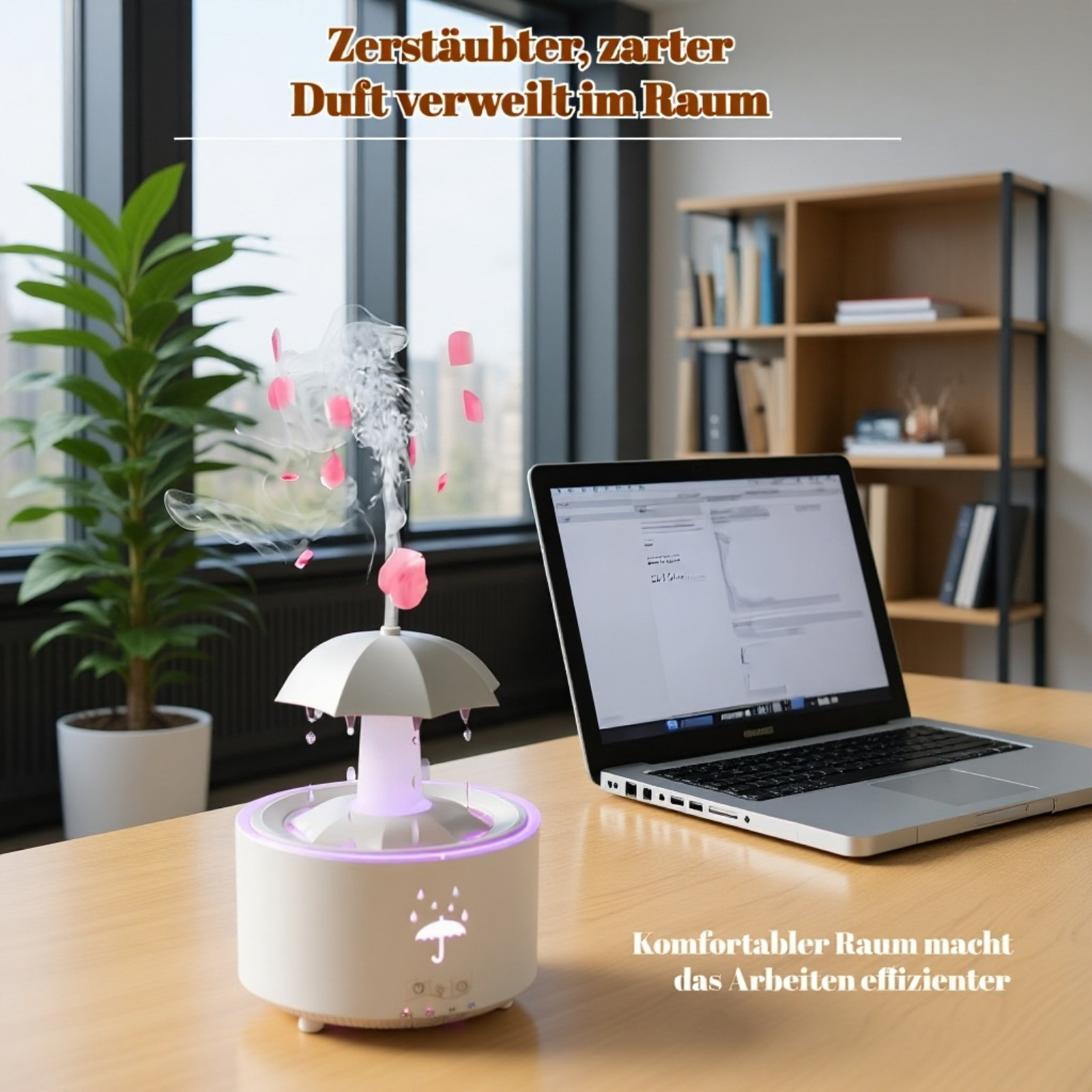 Luftreiniger und Aroma-Diffusor mit Licht