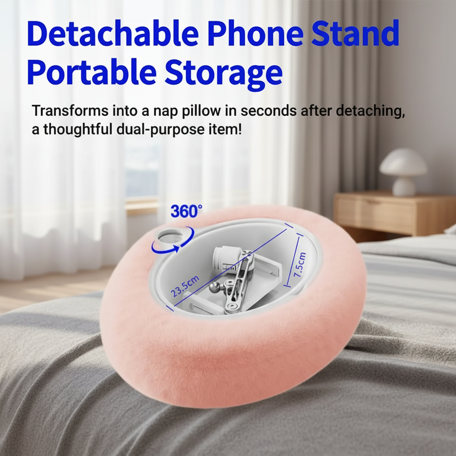 Plush Pillow Phone Stand Universal Tablet Holder Foldable Lazy Bracket