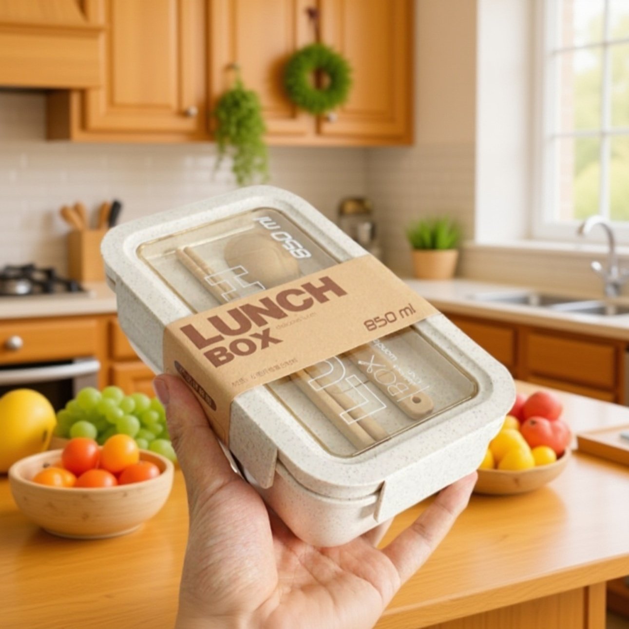 밀짚 도시락 도시락 업소 식기 전자레인지 밀짚