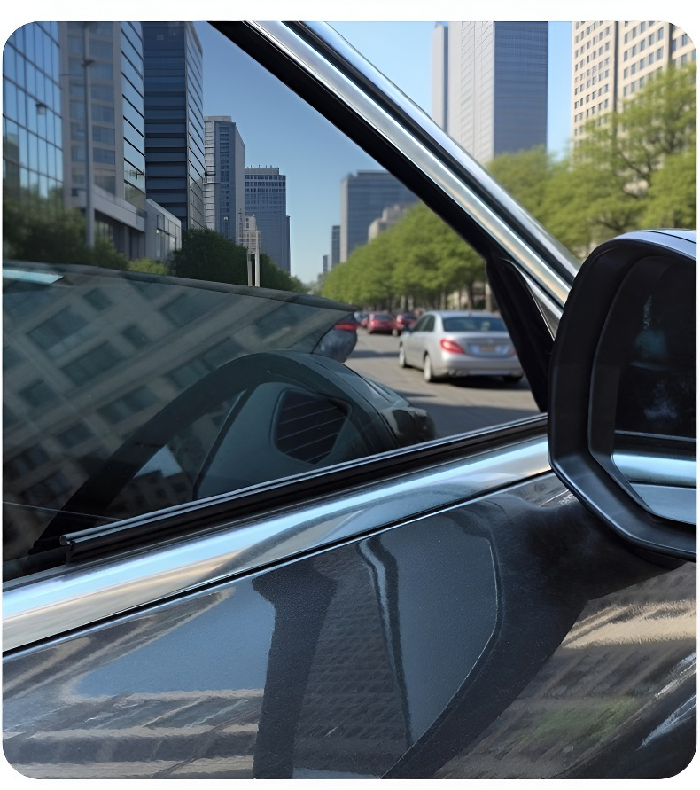 자동차 악세서리로서의 와이퍼 사용 모습