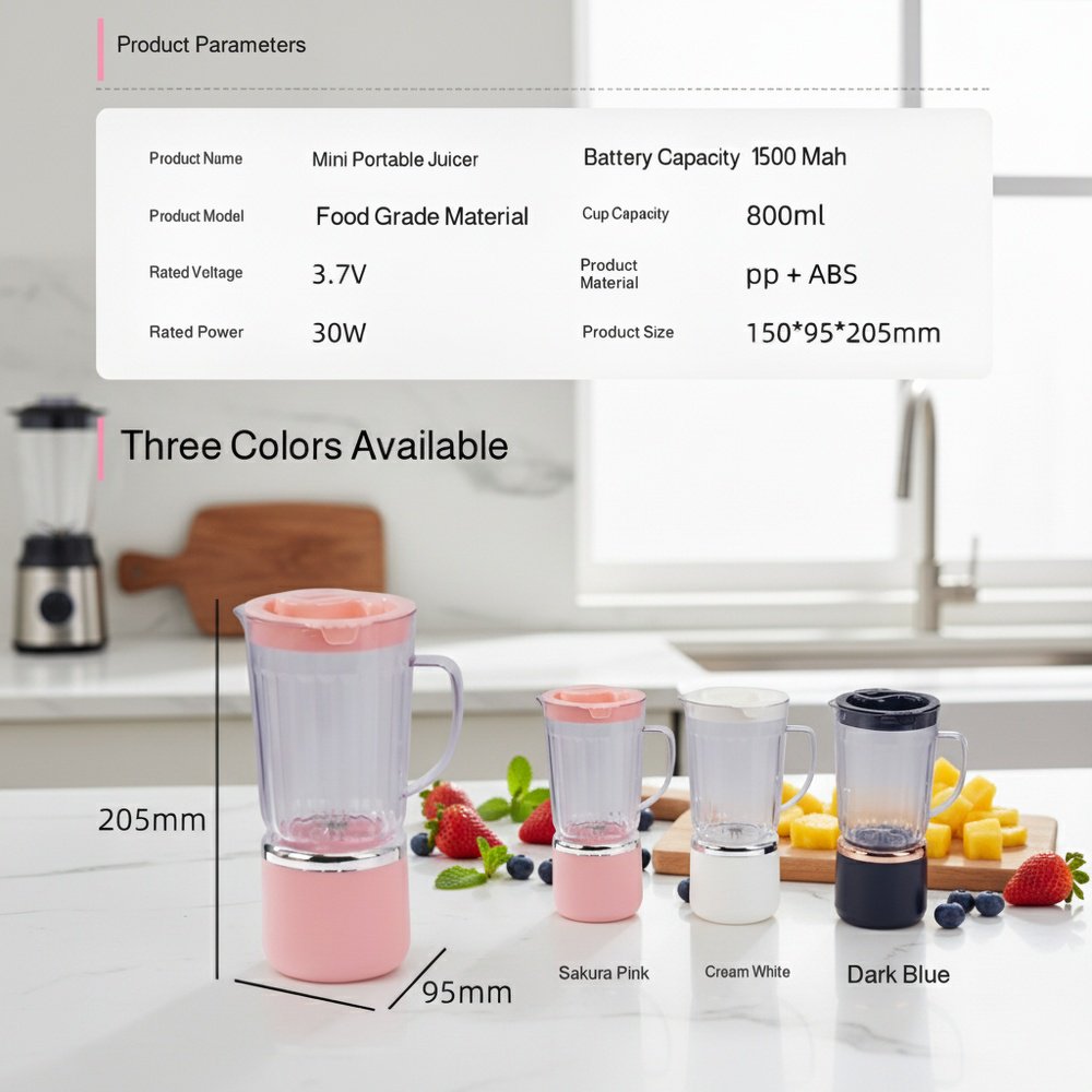 Electric juicer, small, multi-functional, portable juicer, high-speed blender