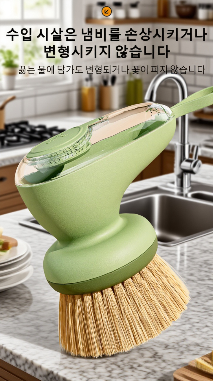 냄비 표면을 부드럽게 닦는 청소 브러쉬
