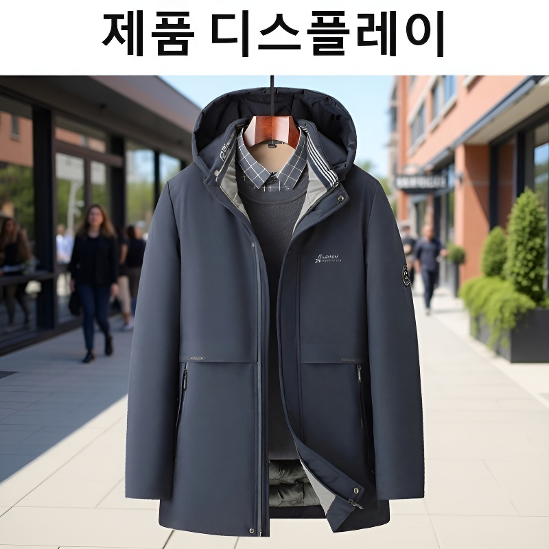 남성 비즈니스 그래핀 보온 패딩 자켓