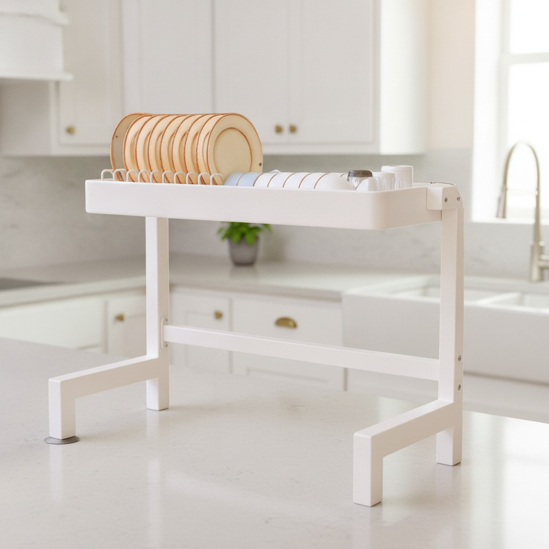 Soporte para cubiertos y vajilla de encimera de cocina