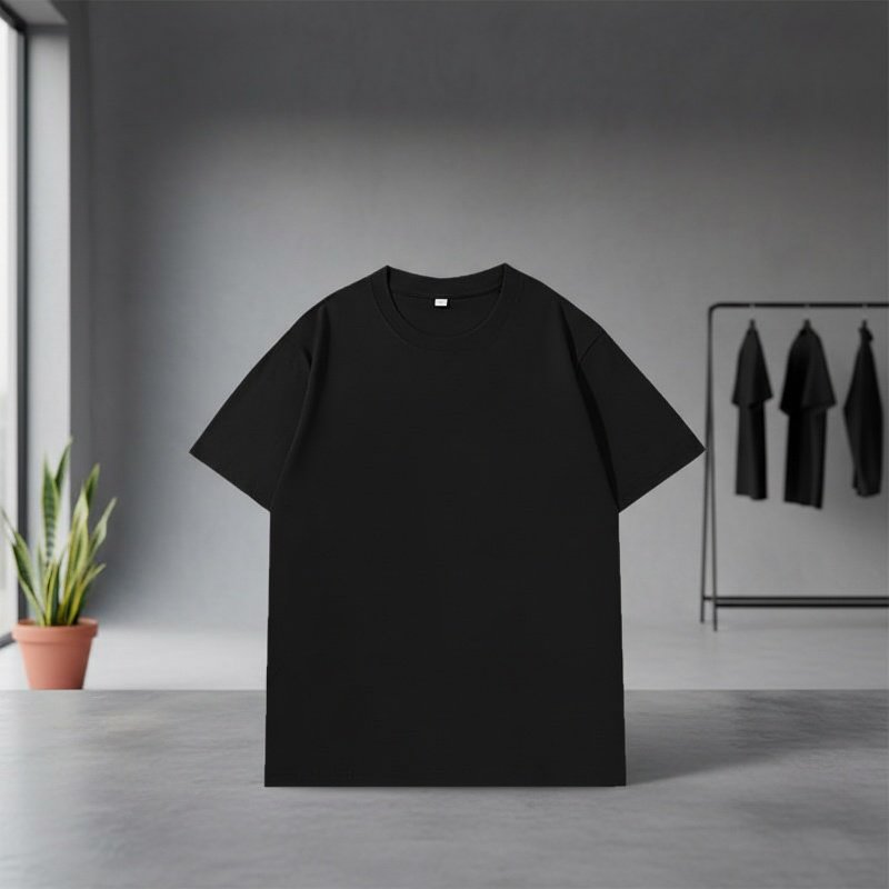 無地ルーズフィット男女ラウンドネック半袖Tシャツ180g団体用