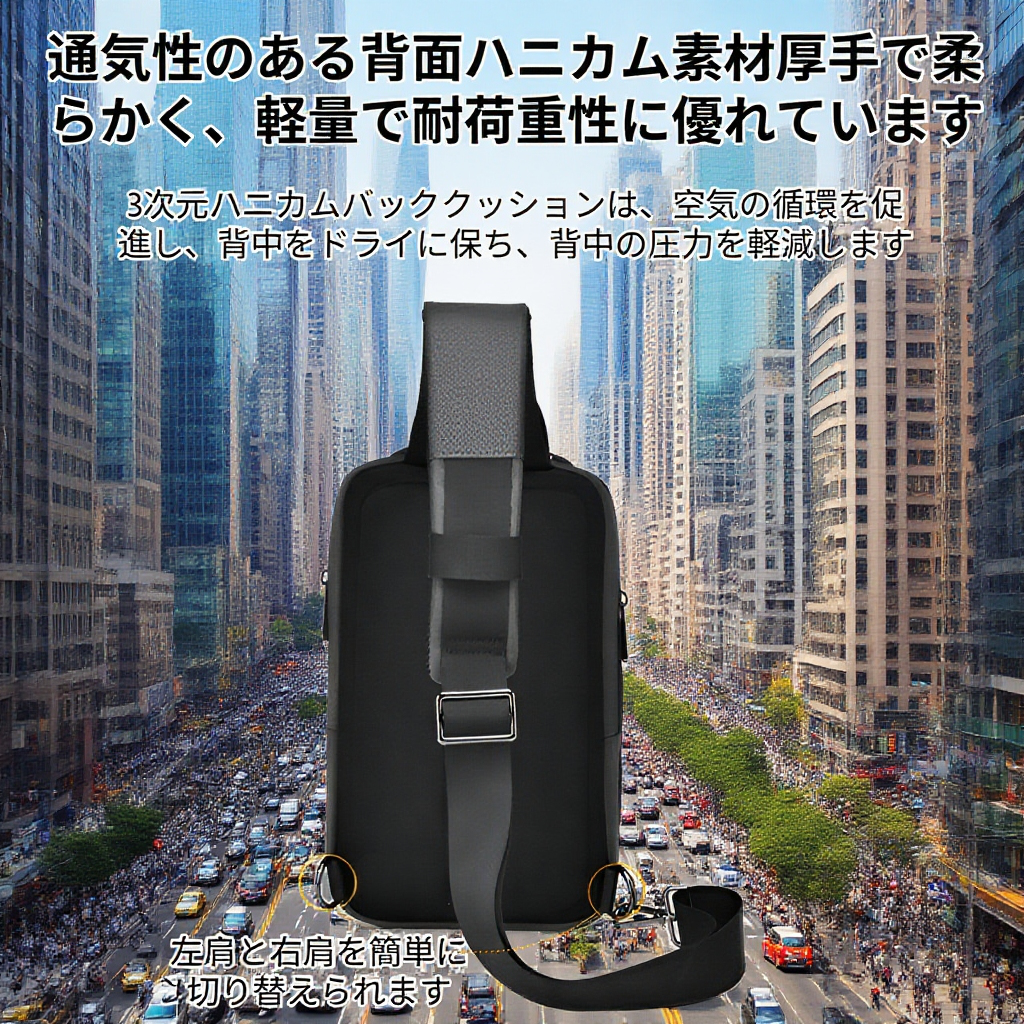 スタイリッシュなデザインの多機能バッグ