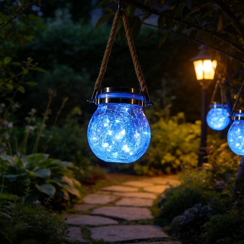 Outdoor Solar Wish Bottle Lamp