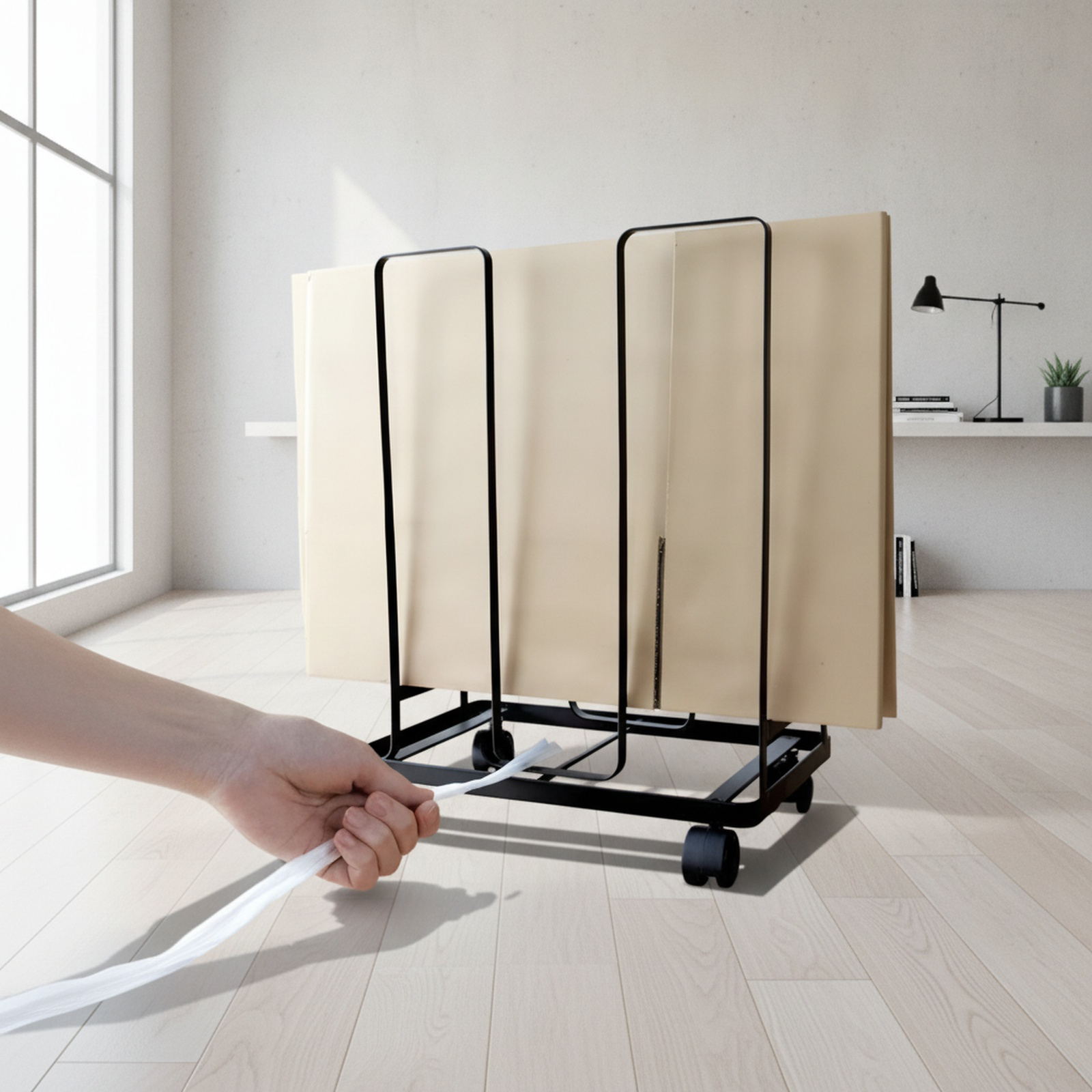Movable Cardboard Organizer Rack