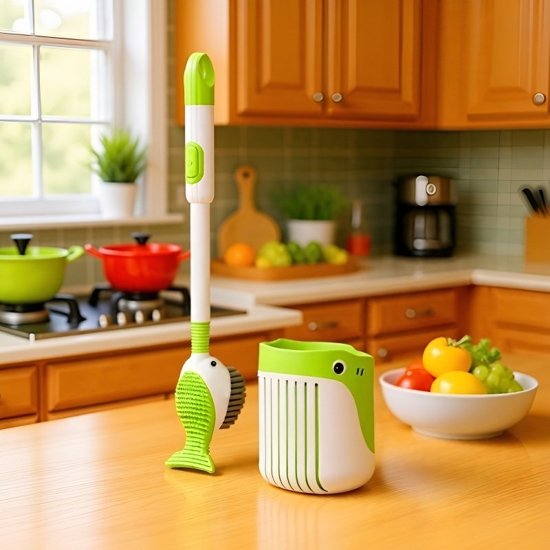 Cepillo de baño de silicona para base de baño.