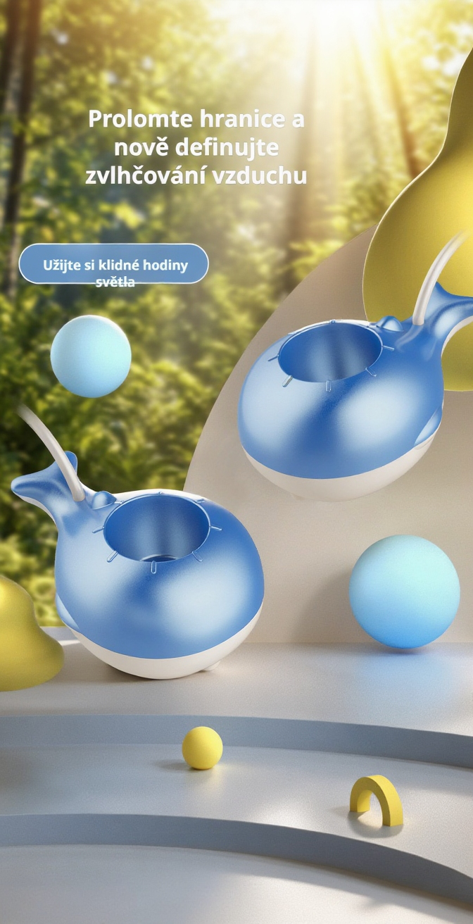 Zvlhčovač airu na stole v moderním interiéru