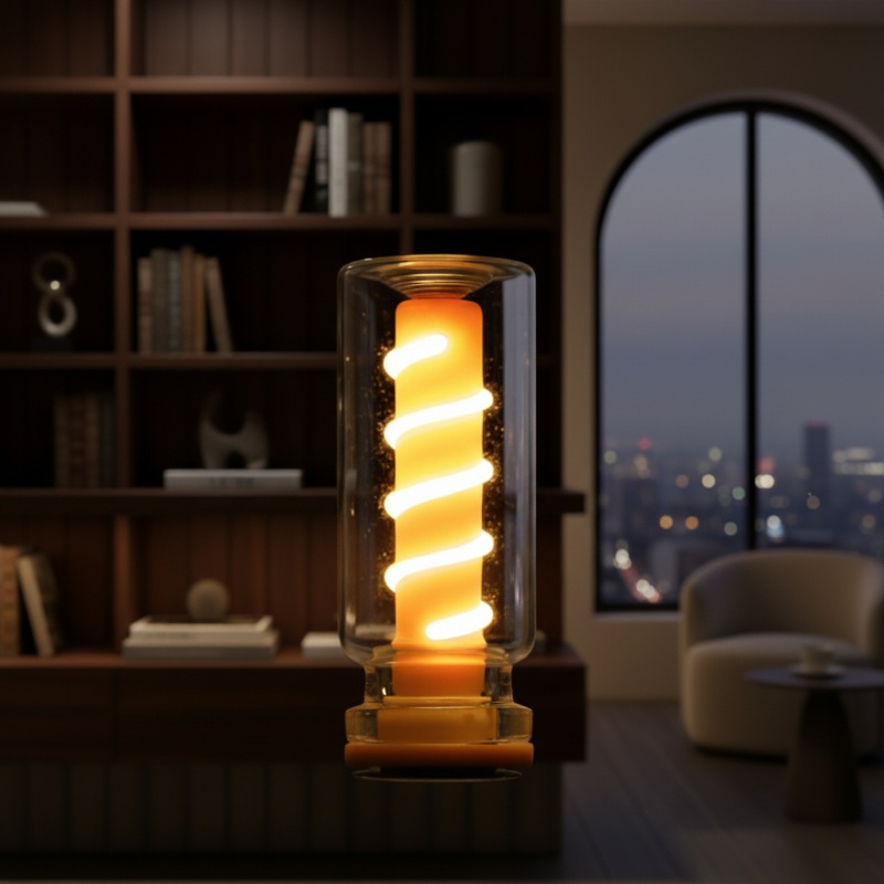 Creative Glass Bottle Night Light, USB Desktop Ambient Decor Lamp