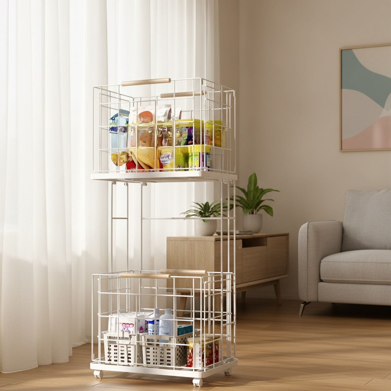Stylish Nordic laundry hamper for household organization