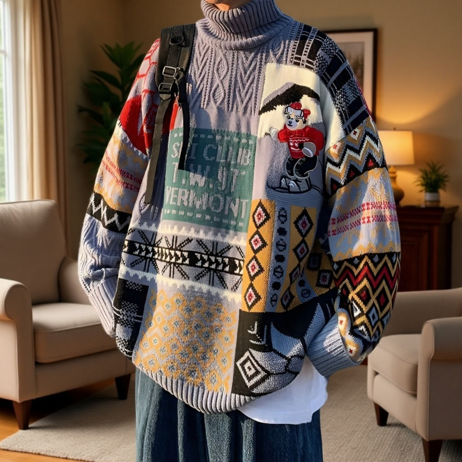 ゆったりシルエットペアセーター