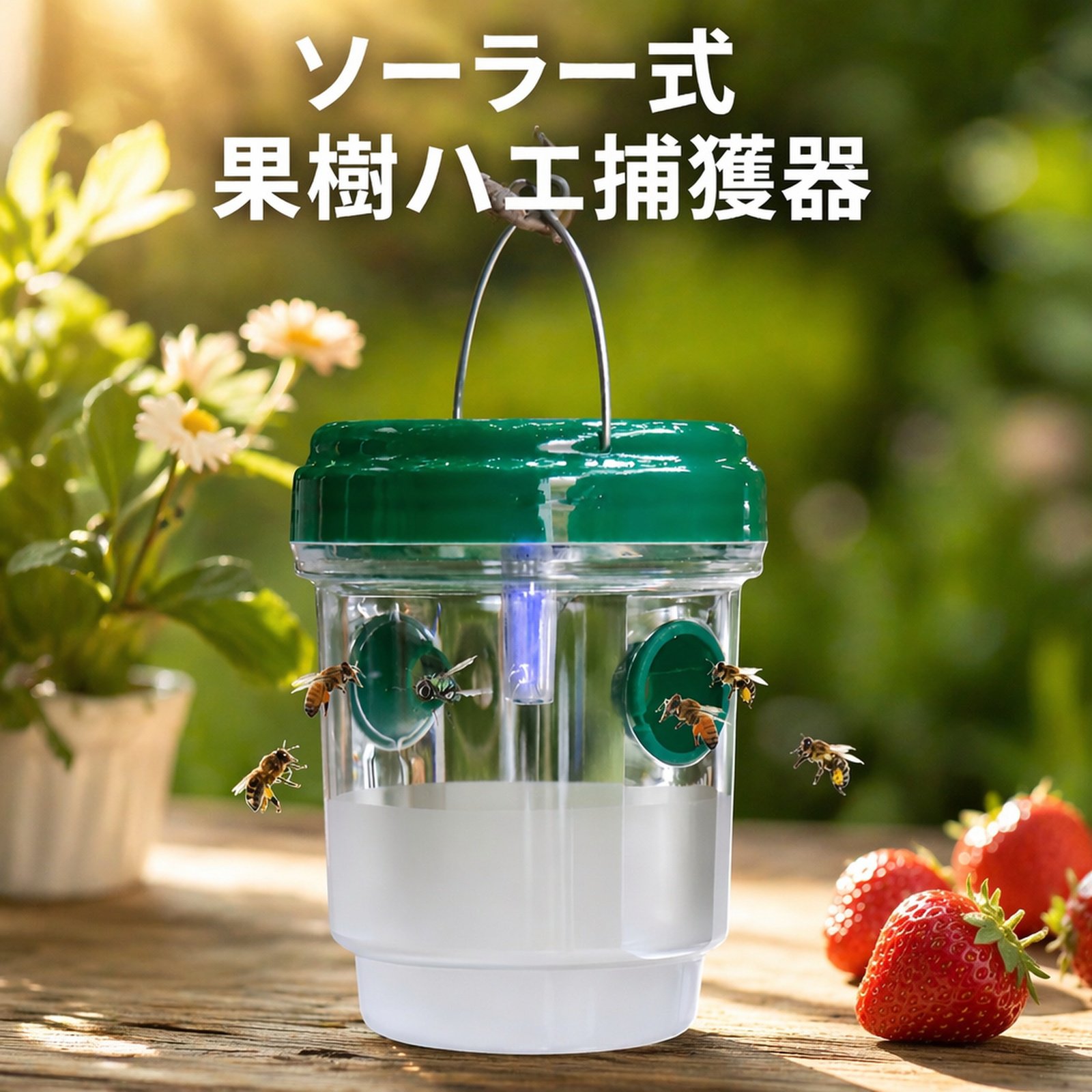 ソーラー駆動蚊・コバエ捕獲器
