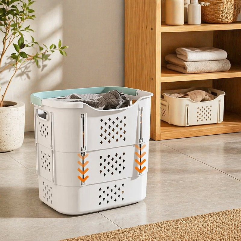 Household Large Compartment Clothing Organizer Basket