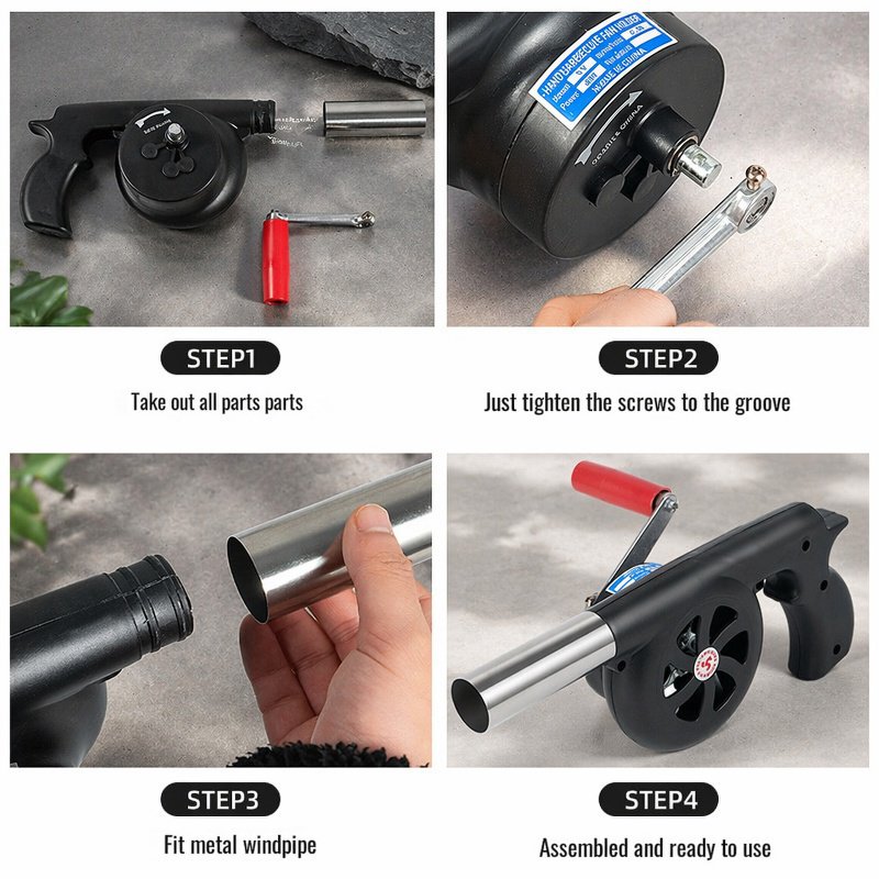 Blower outdoor camping handheld charcoal special hair dryer small fire tool portable barbecue utensi