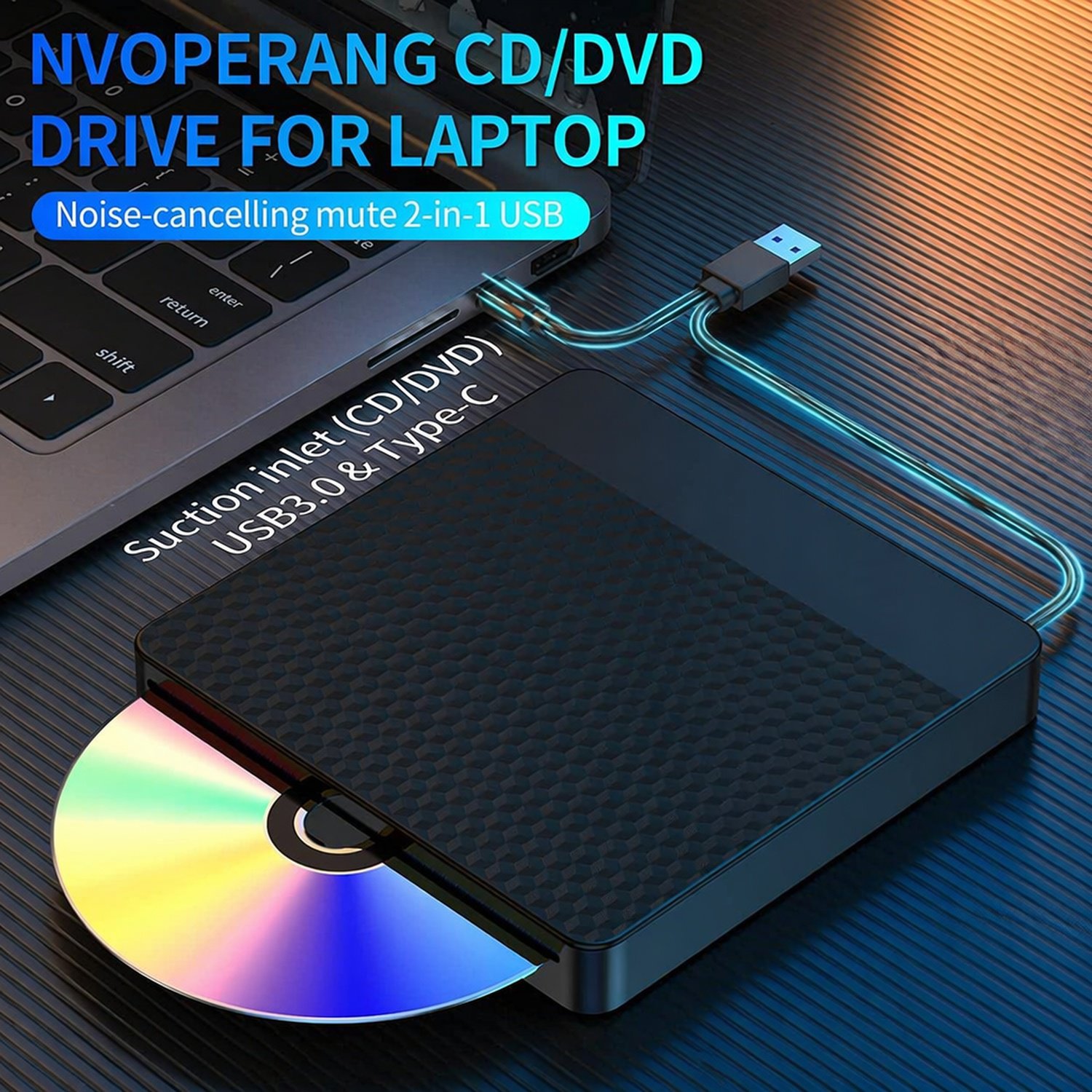 Portable USB CD burner for laptop use