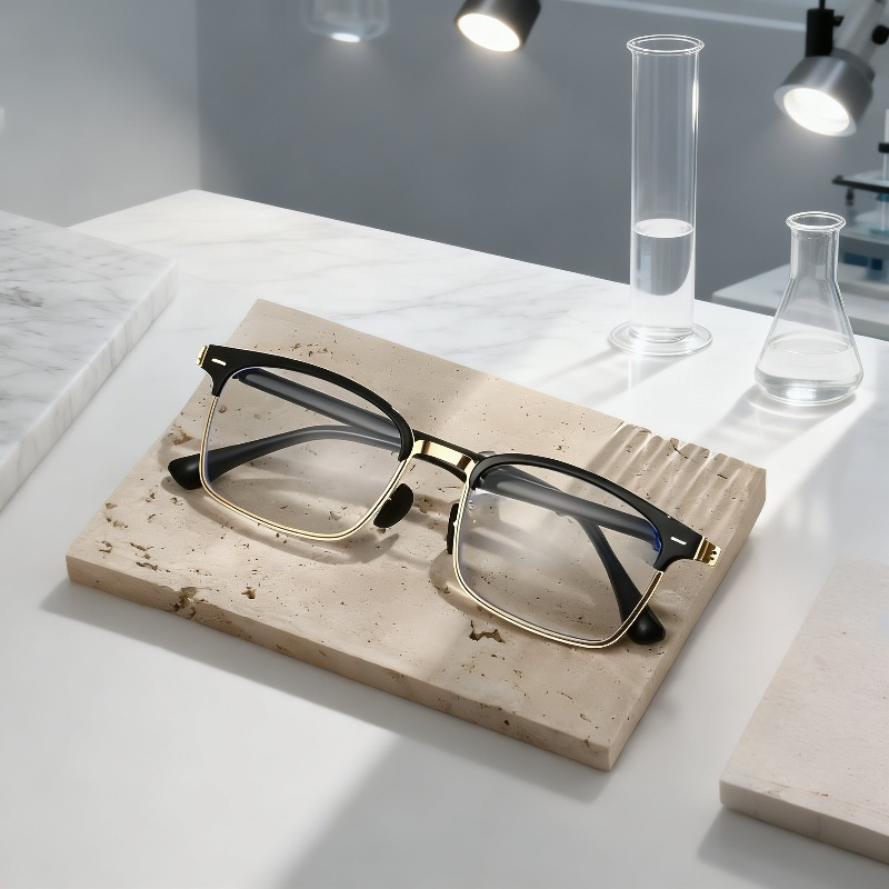 JMY Half-Eyebrow Frame Smart Zoom Anti-Blue Light Reading Glasses