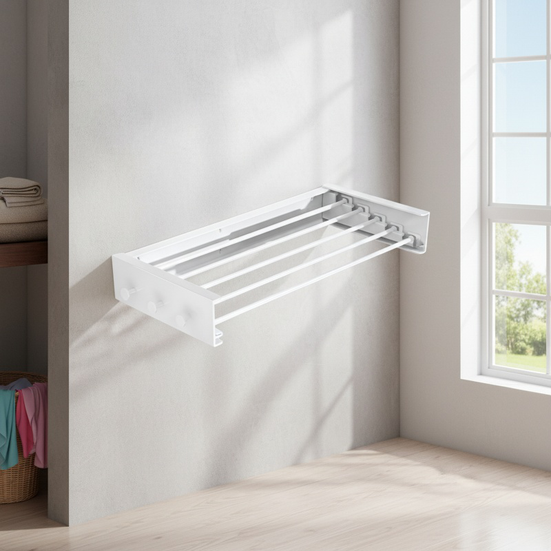 Foldable Wall-mounted Drying Rack for Clothes and Bedding