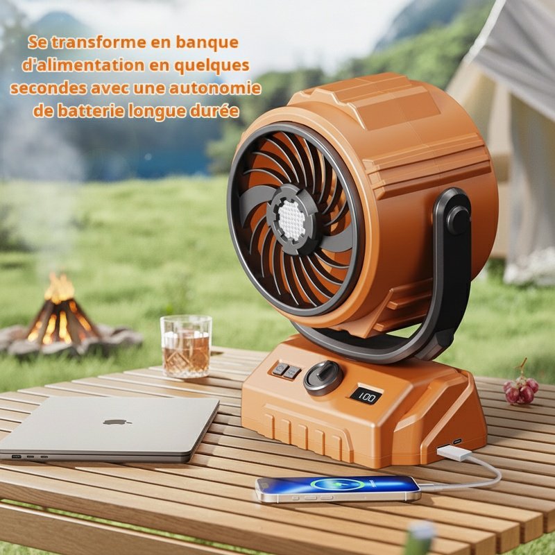 Ventilateur d'extérieur à secousses haute vitesse JMY 100 vitesses, éclairage de 6 pouces, affichage