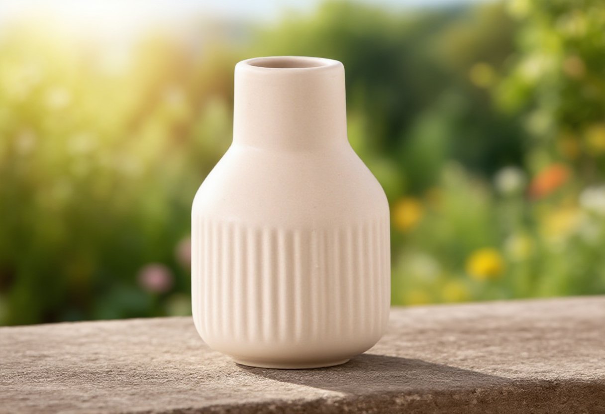 Amerikai stílusú kerámia váza elegáns formában