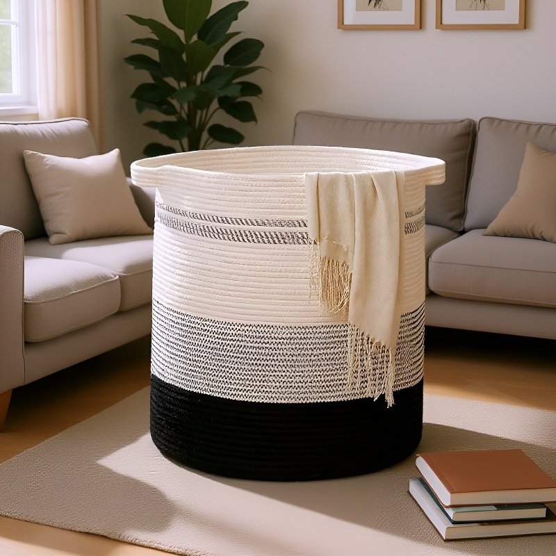 سلة تخزين منزلية تضيف لمسة جمالية للمنزل