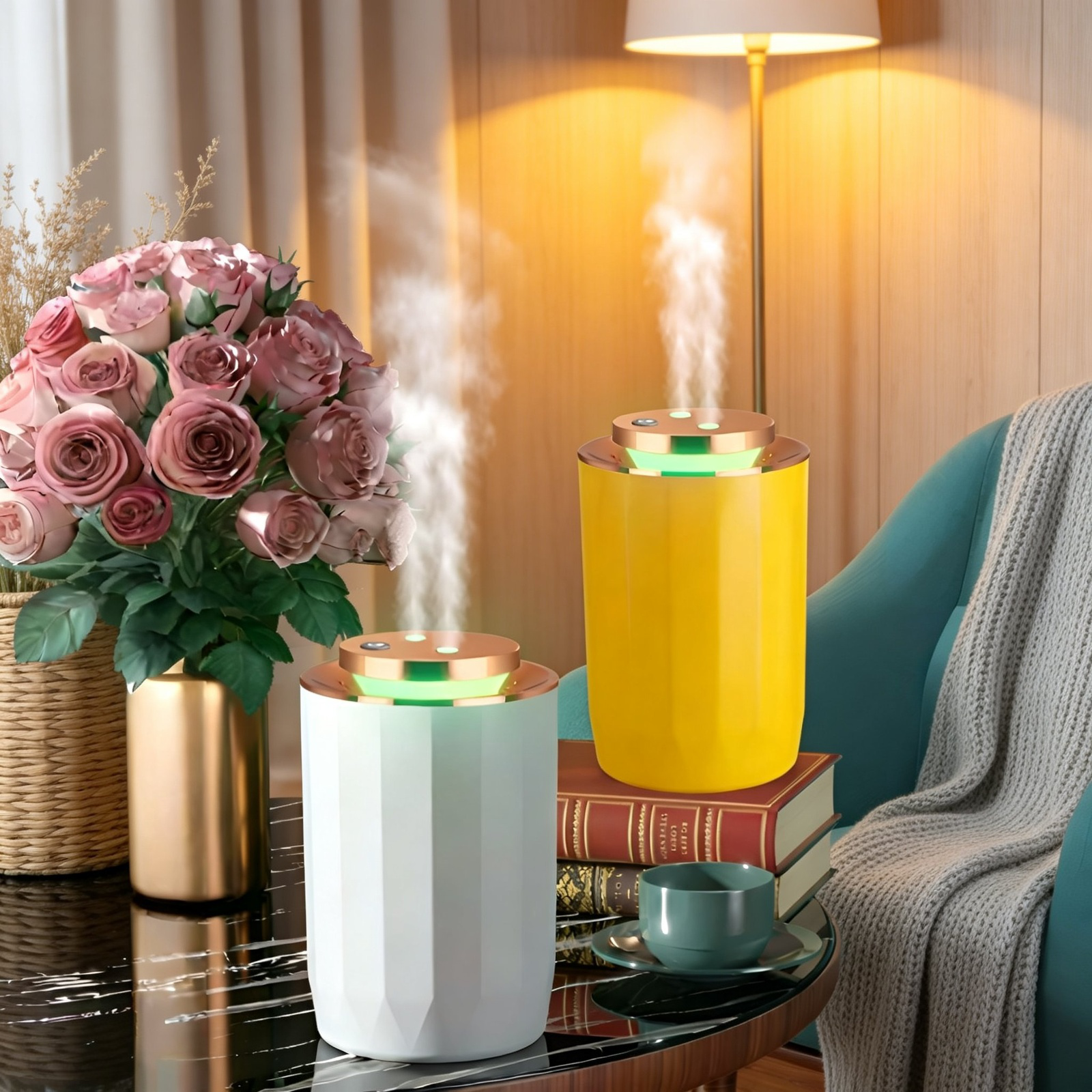Multifunctional Locomotive-style Humidifier with Aroma Diffuser and Air Purifier