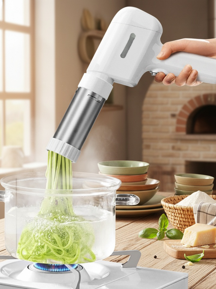 All parts of the automatic noodle maker displayed