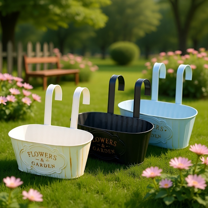 バルコニー壁掛けフラワーポット 多肉植物緑の植物装飾 取り外し可能