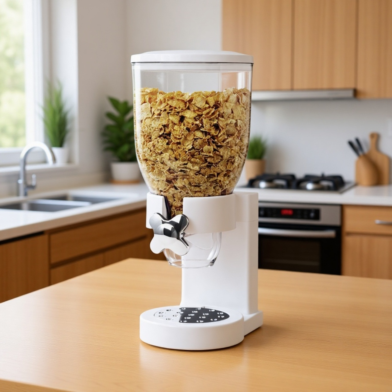 双頭直立プラスチックシリアルディスペンサー全体写真