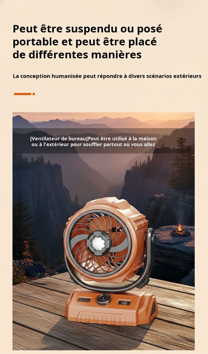 Utilisation du ventilateur d'extérieur JMY en soirée