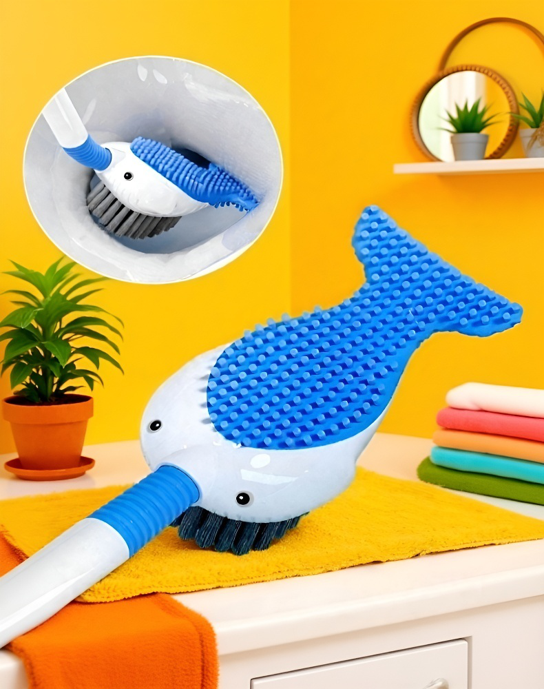 Detalle de cerdas de silicona del cepillo de baño