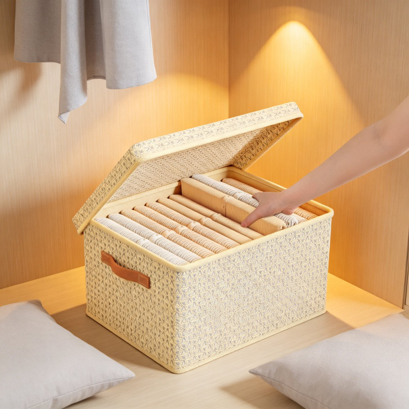 PP Folding Storage Box with Lid for Pants and Quilts